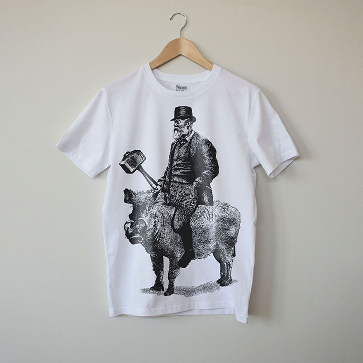 Hog Rider. Contemporary Eurorack T-Shirt for Electronic Music Festival T-Shirt – Vegan T-Shirt – PETA Approved and 100% organic cotton