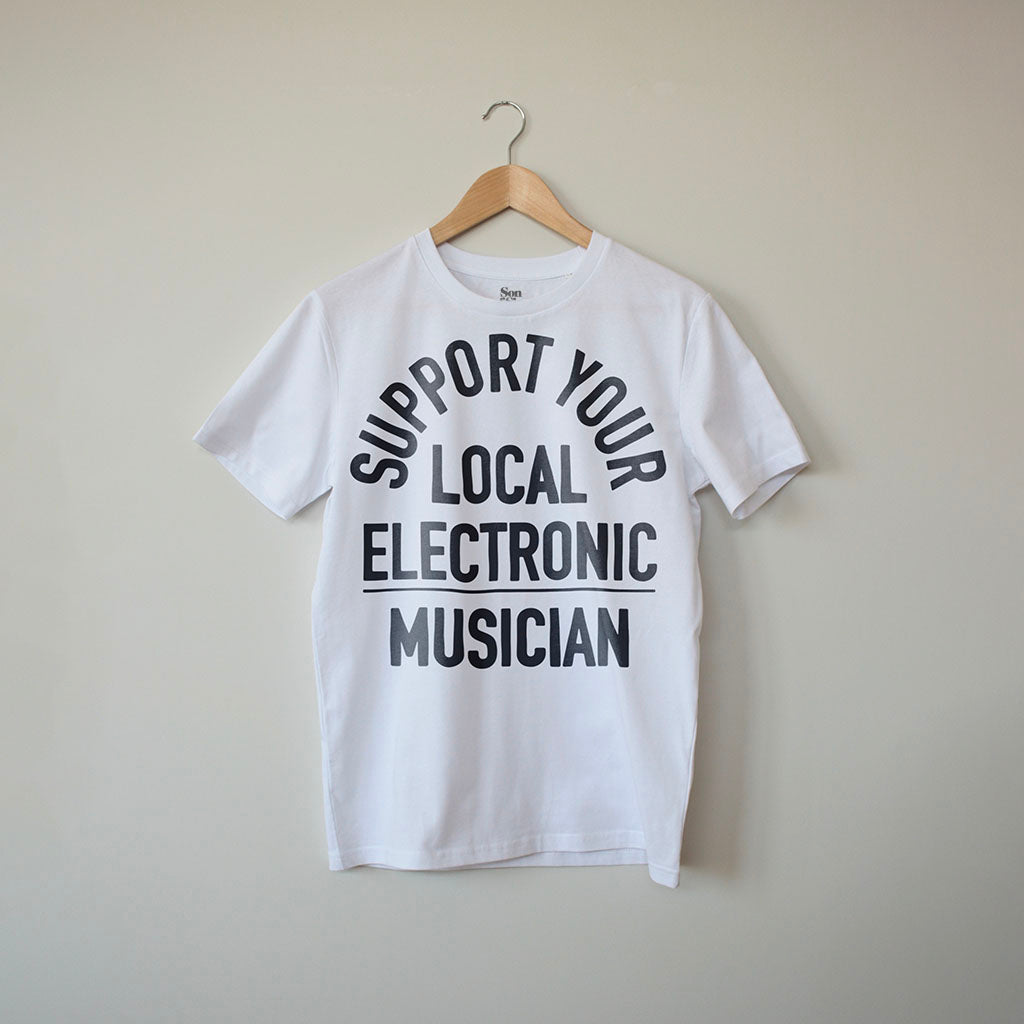 Support Your Local Electronic Musician. Modular Synth and Eurorack Synth T-Shirt Electronic Music Festival T-Shirt