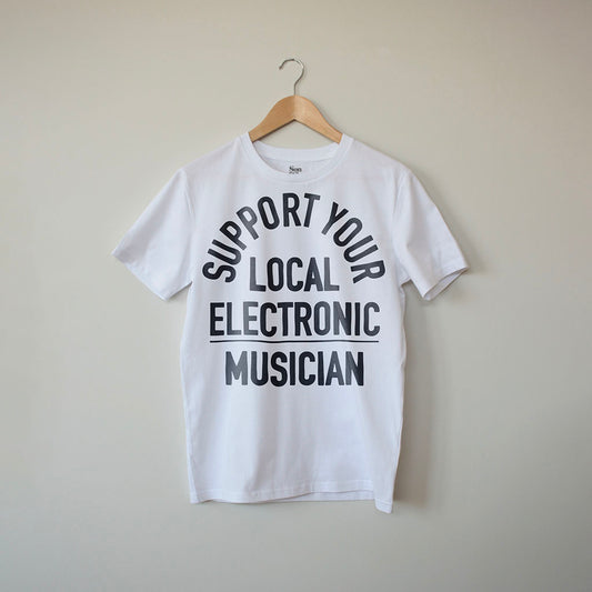 Support Your Local Electronic Musician. Modular Synth and Eurorack Synth T-Shirt Electronic Music Festival T-Shirt