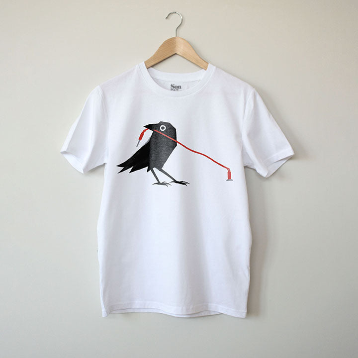 Early Bird. Modular synth T-shirt by Son of Sine – unisex organic cotton tee.