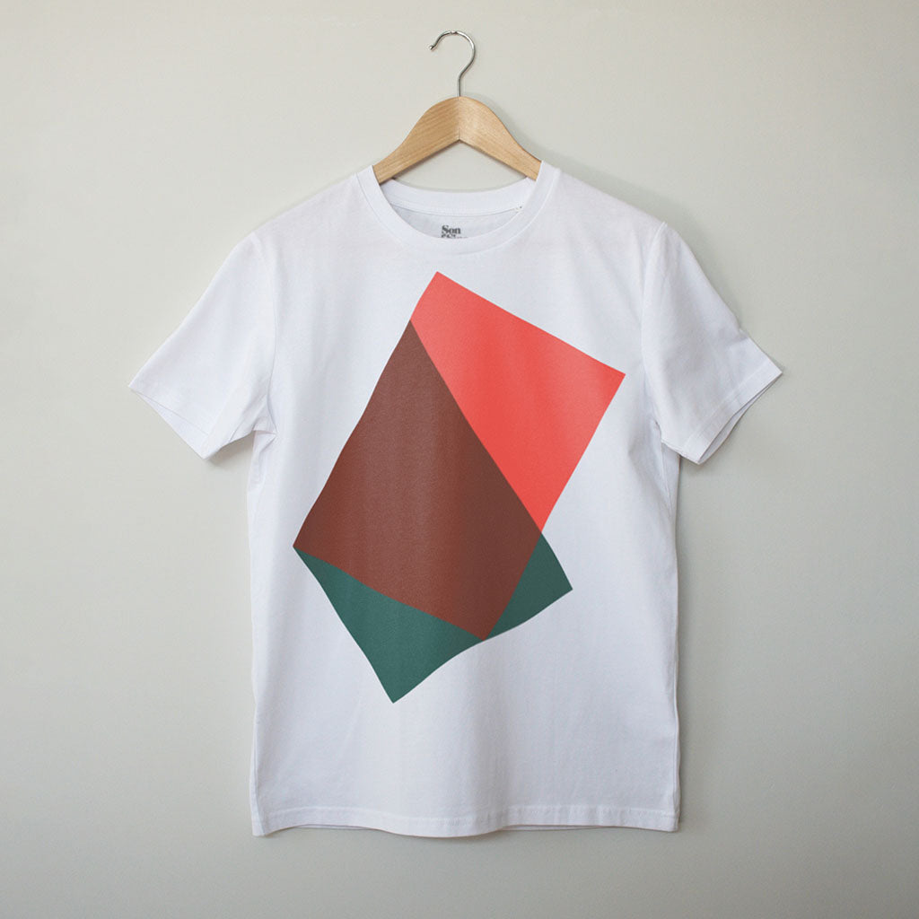 Fold. Contemporary Techno Music T-Shirt for Electronic Music Festivals PETA Approved and 100% organic cotton. 