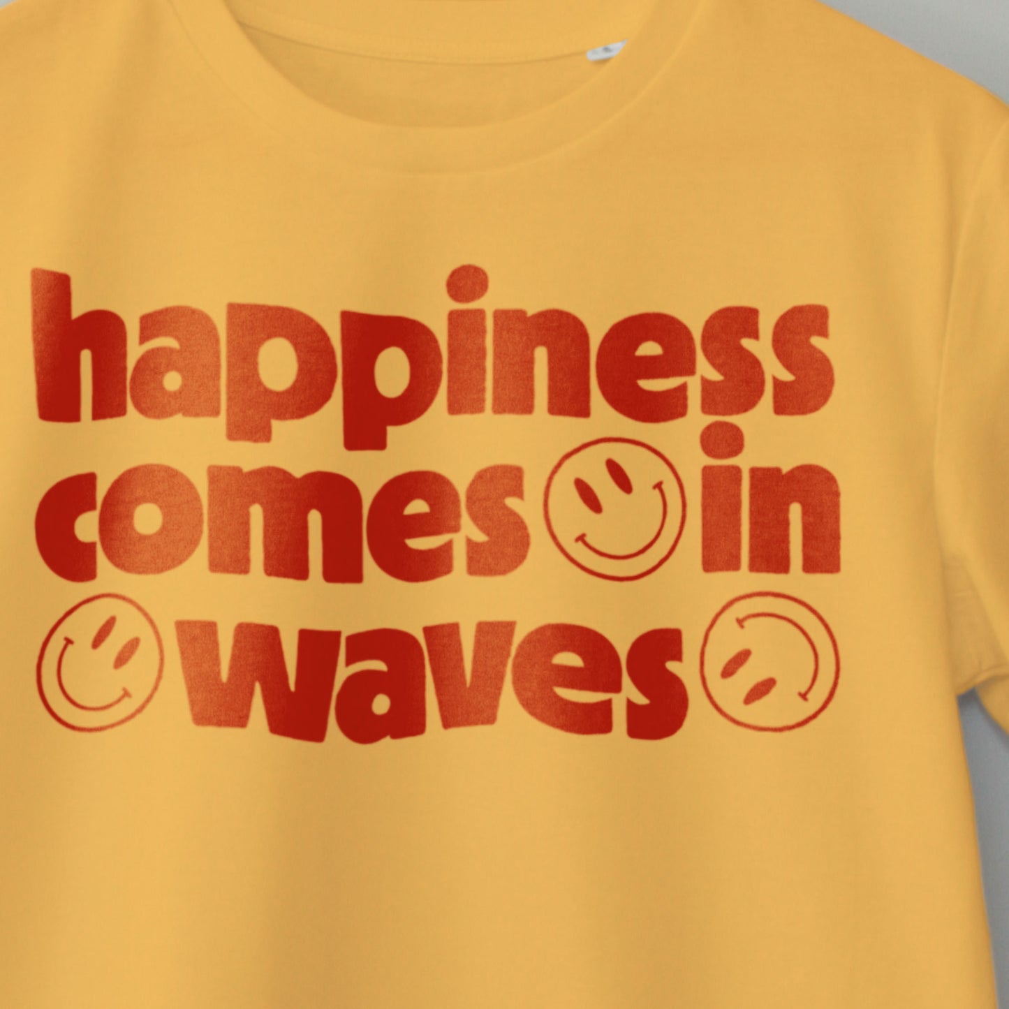 Happiness comes in waves. Close up detail. Electronic Music Festival Synth T-Shirt for Men and Women