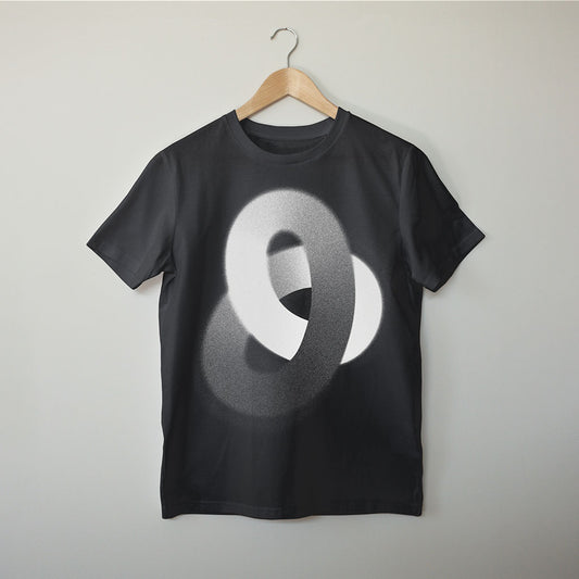 Loop. Black T-Shirt. Contemporary Techno Music T-Shirt for Electronic Music Festivals – Vegan T-Shirt – PETA Approved and 100% organic cotton