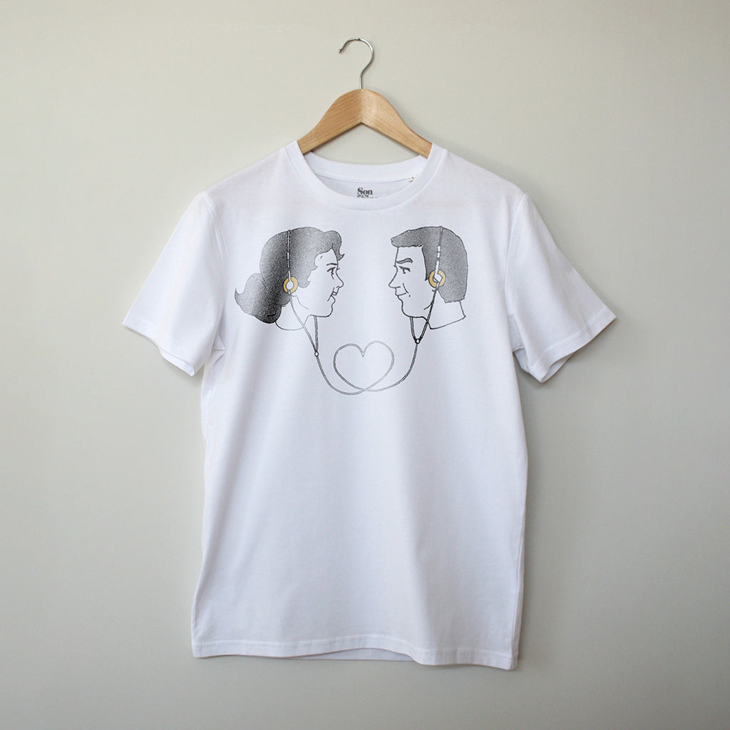 Mix Tape. Retro Walkman t-shirt illustration. Contemporary Eurorack T-Shirt for Electronic Music Festival T-Shirt – Vegan T-Shirt – PETA Approved and 100% organic cotton