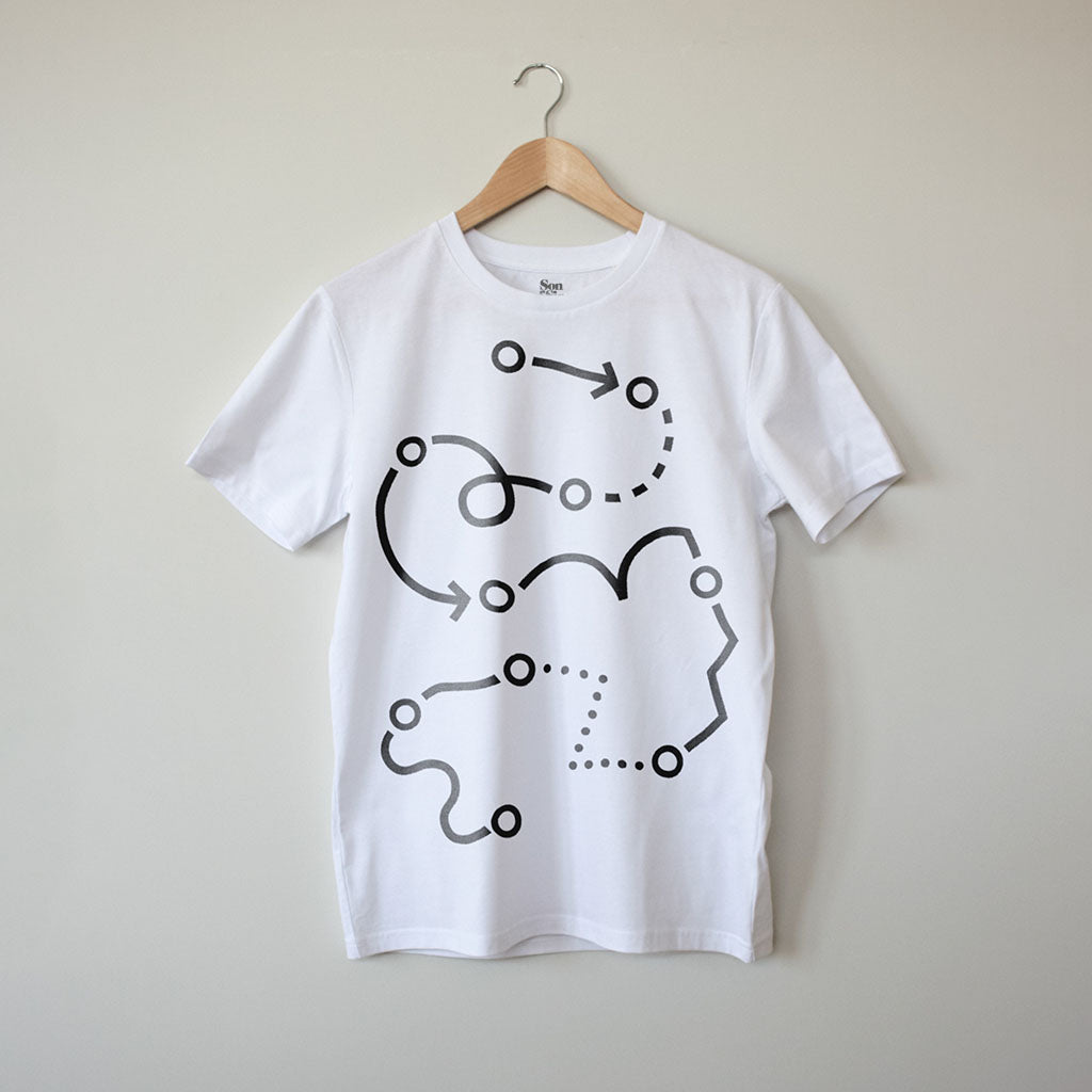 Patch. Modular synth T-shirt by Son of Sine – unisex organic cotton tee.