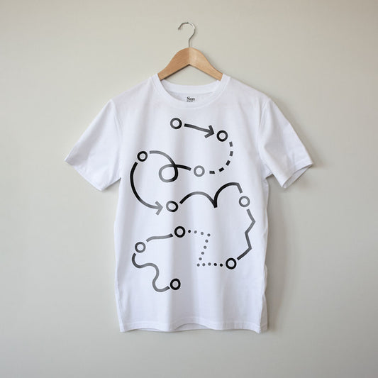 Noise. White. Contemporary Electronic Music Techno T-Shirt – Vegan T-Shirt – PETA Approved and 100% organic cotton