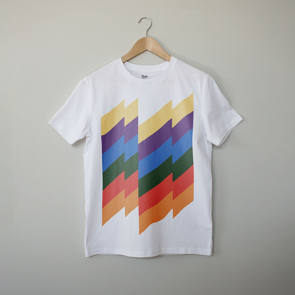 Saw. Modular synth T-shirt by Son of Sine – unisex organic cotton tee.