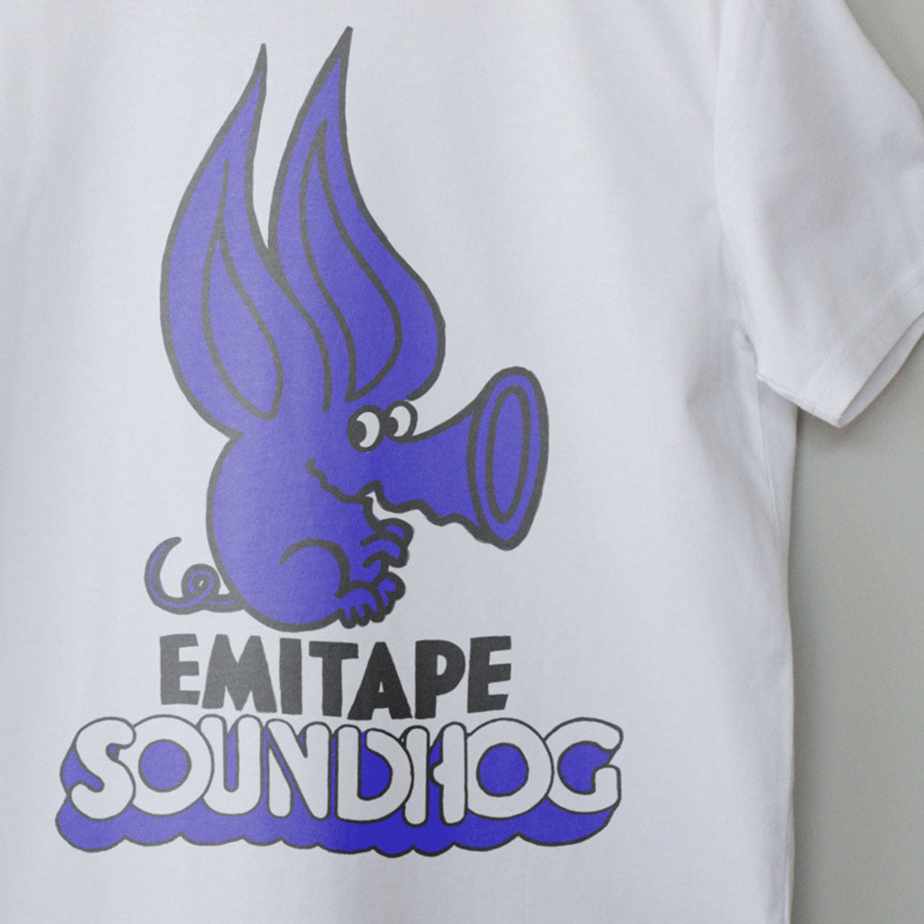 Soundhog – Vintage Cassette Tape T-Shirt – Detail image – Son Of Sine Women's and Mens Synth T-Shirts